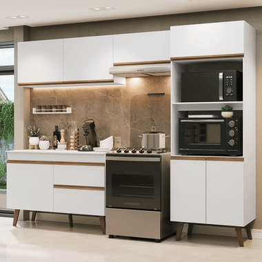 Combo completo de Cocina 260 cm Blanco Pieta Madesa