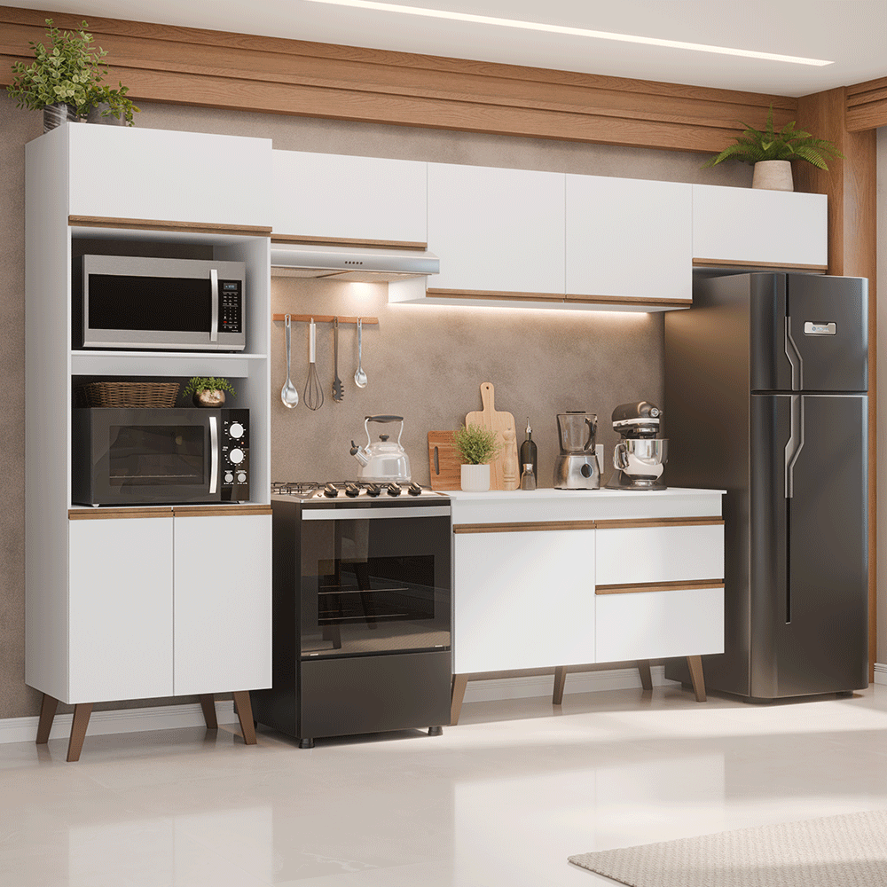 Combo completo de Cocina 330 cm Blanco Pieta Madesa