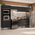 Combo completo de Cocina 330 cm Negro Pieta Madesa
