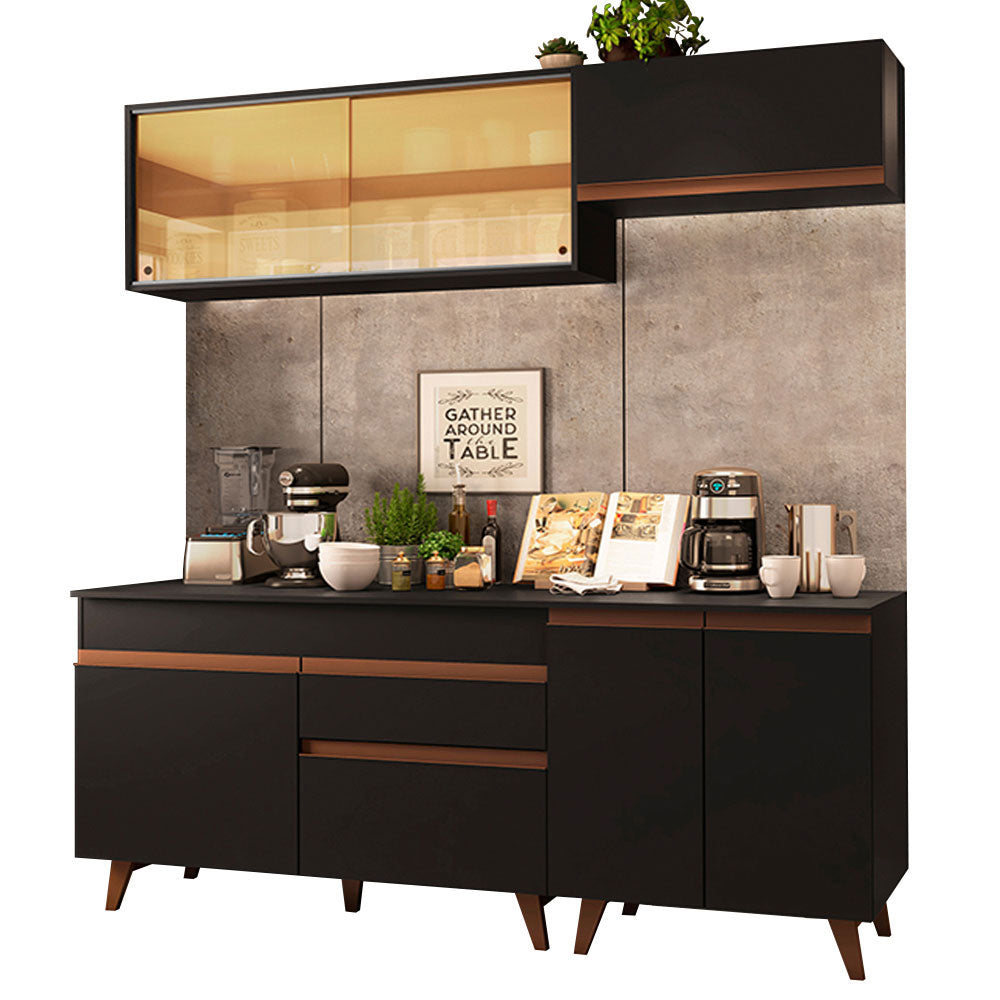 Combo de Cocina Compacta 190cm Reims Negro 01
