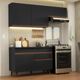 Cocina Compacta 190 cm Reims Negro 04
