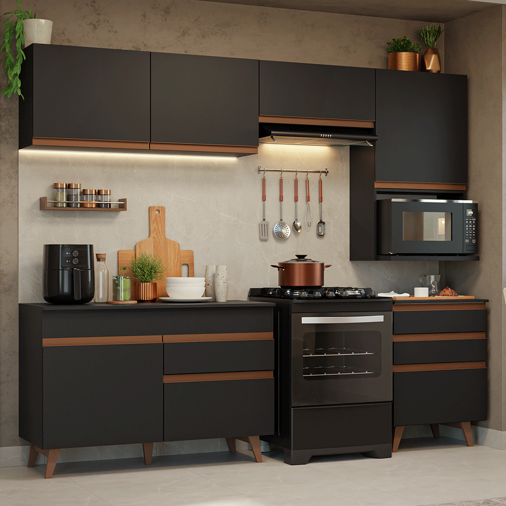 Combo de Cocina 250 cm Reims Negro 07
