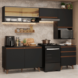 Combo de Cocina 250 cm Reims Negro 10