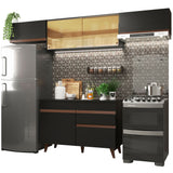 Combo completo de Cocina 260cm Negro Madesa 03