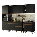 Combo completo de Cocina 260cm Negro Reims Madesa 05