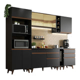 Combo completo de Cocina 270cm Negro Reims Madesa 01