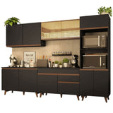 Combo completo de Cocina Madesa Reims 310cm Negro/Marrón 01