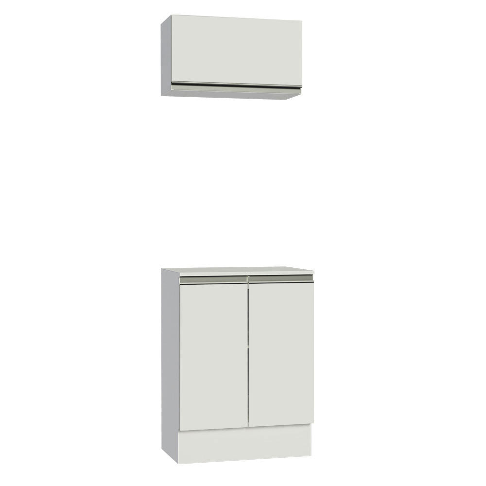 Kit Cocina 60 cm 100% MDF 2 Puertas 1 Abatible Blanco Smart Madesa