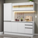 Cocina Compacta 100% MDF 170 cm Blanco Smart Madesa 01