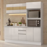 Combo completo de Cocina 100% MDF 190cm Smart Blanco Brillante Madesa 01