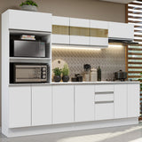 Combo Completo de Cocina 100% MDF 250 cm Blanco Smart Madesa 01