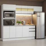 Combo completo de Cocina 100% MDF 250cm Blanco Smart Madesa 03