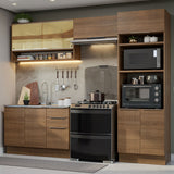 Combo Completo de Cocina 270 cm Marrón Stella Madesa 07