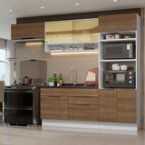 Combo Completo de Cocina 270 cm Blanco/Marrón Stella Madesa 09