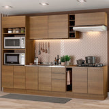 Combo Completo de Cocina 290cm Marrón Stella Madesa 01