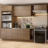 Combo Completo de Cocina 290cm Marrón Stella Madesa 02