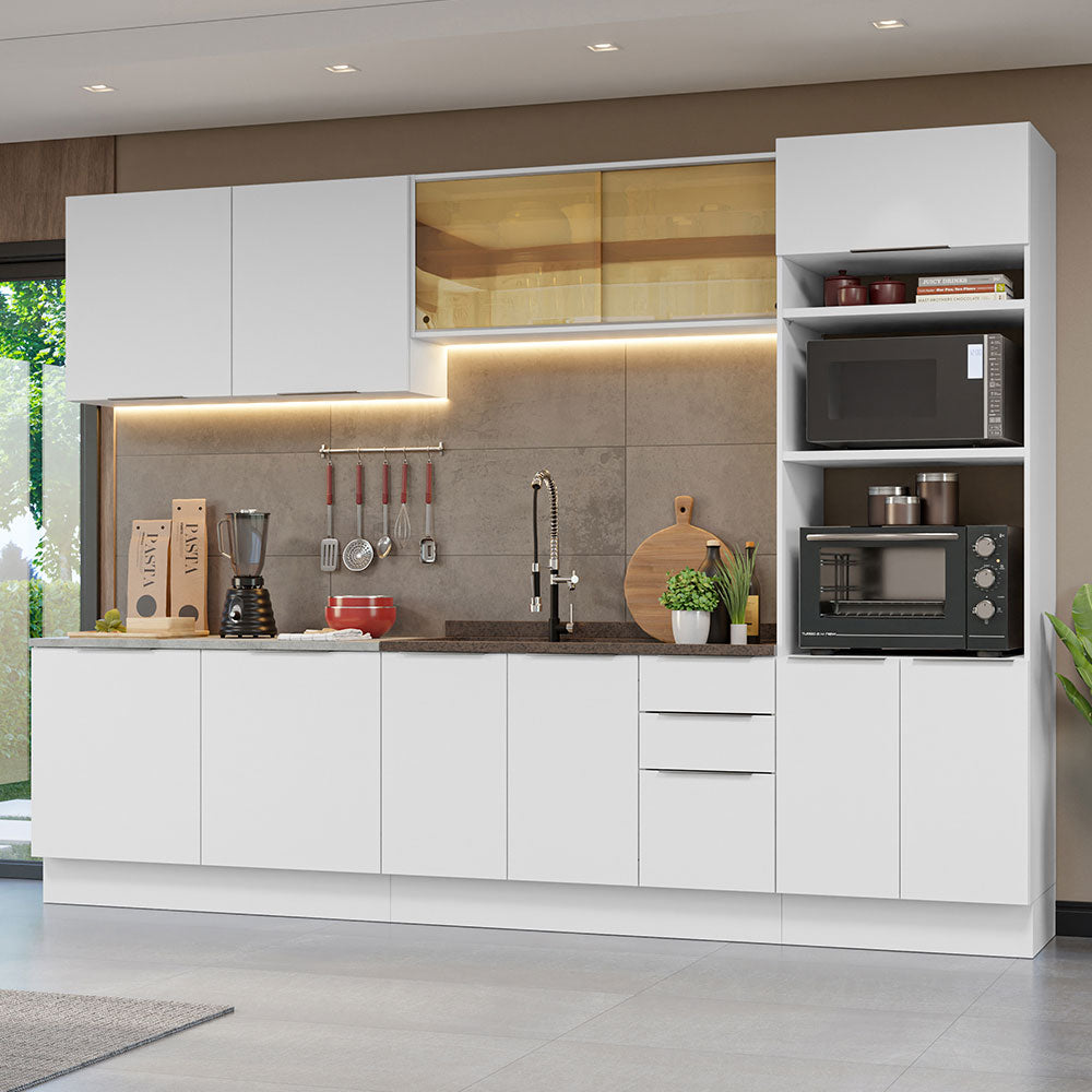 Combo Completo de Cocina 310 cm Blanco Stella Madesa 03