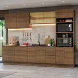 Combo Completo de Cocina 310 cm Marrón Stella Madesa 03