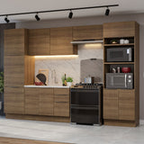 Combo Completo de Cocina 330 cm Marrón Stella Madesa 02