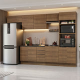 Combo Completo de Cocina 330 cm Marrón Stella Madesa 05