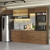 Combo Completo de Cocina 330 cm Marrón Stella Madesa 06