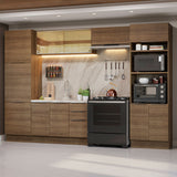 Combo Completo de Cocina 330 cm Marrón Stella Madesa 07