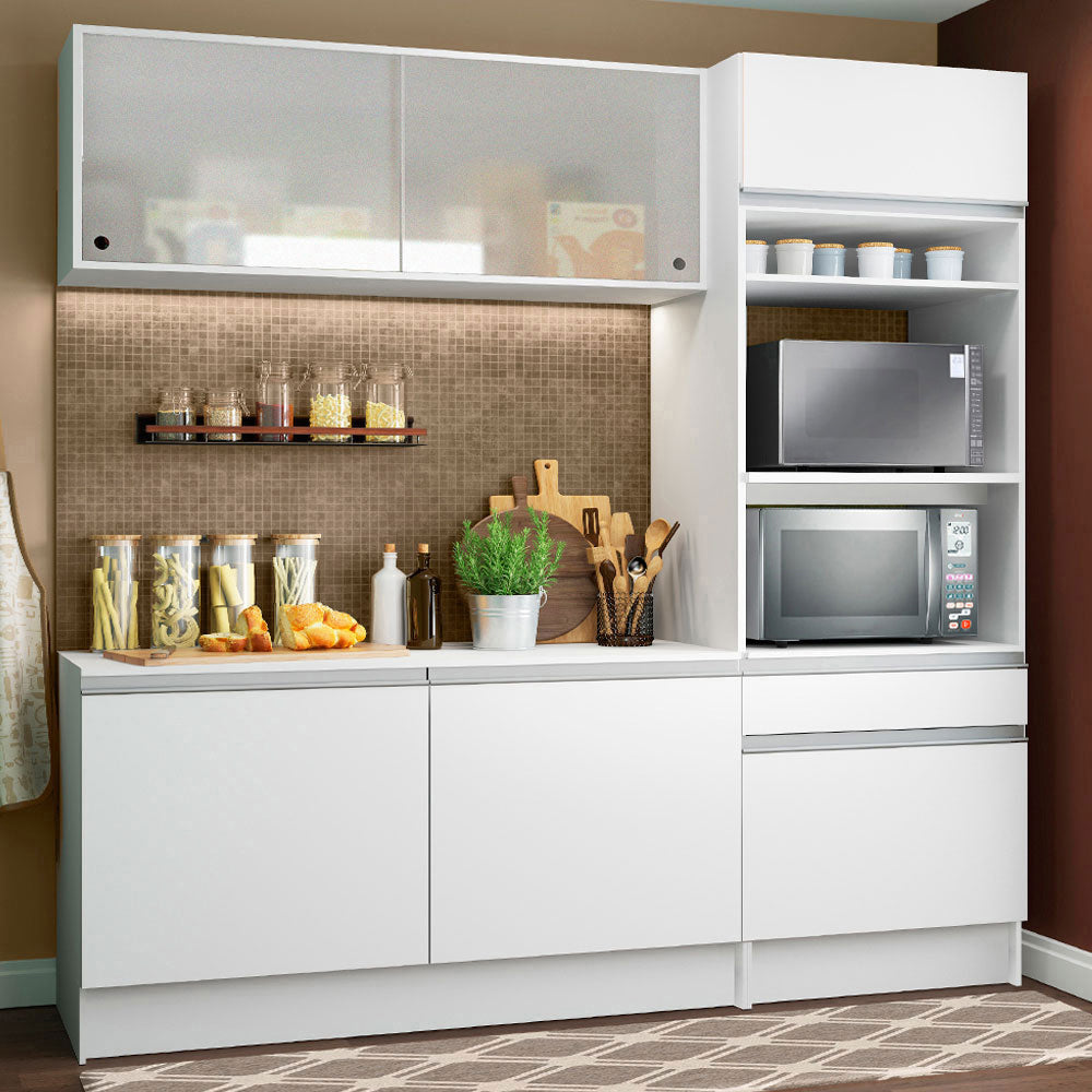 Combo completo de Cocina 180 cm, Blanco Topazio Pop