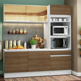 Combo completo de Cocina 180 cm Blanco/Marrón Diamante Pop