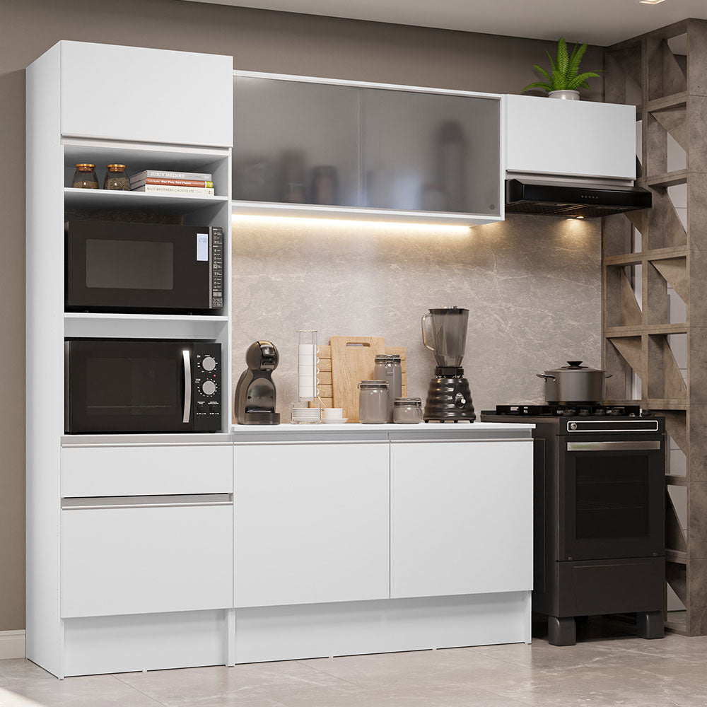 Combo completo de Cocina 240 cm Blanco Topazio