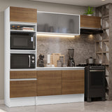Combo completo de Cocina 240cm Blanco/Marrón Topazio 01