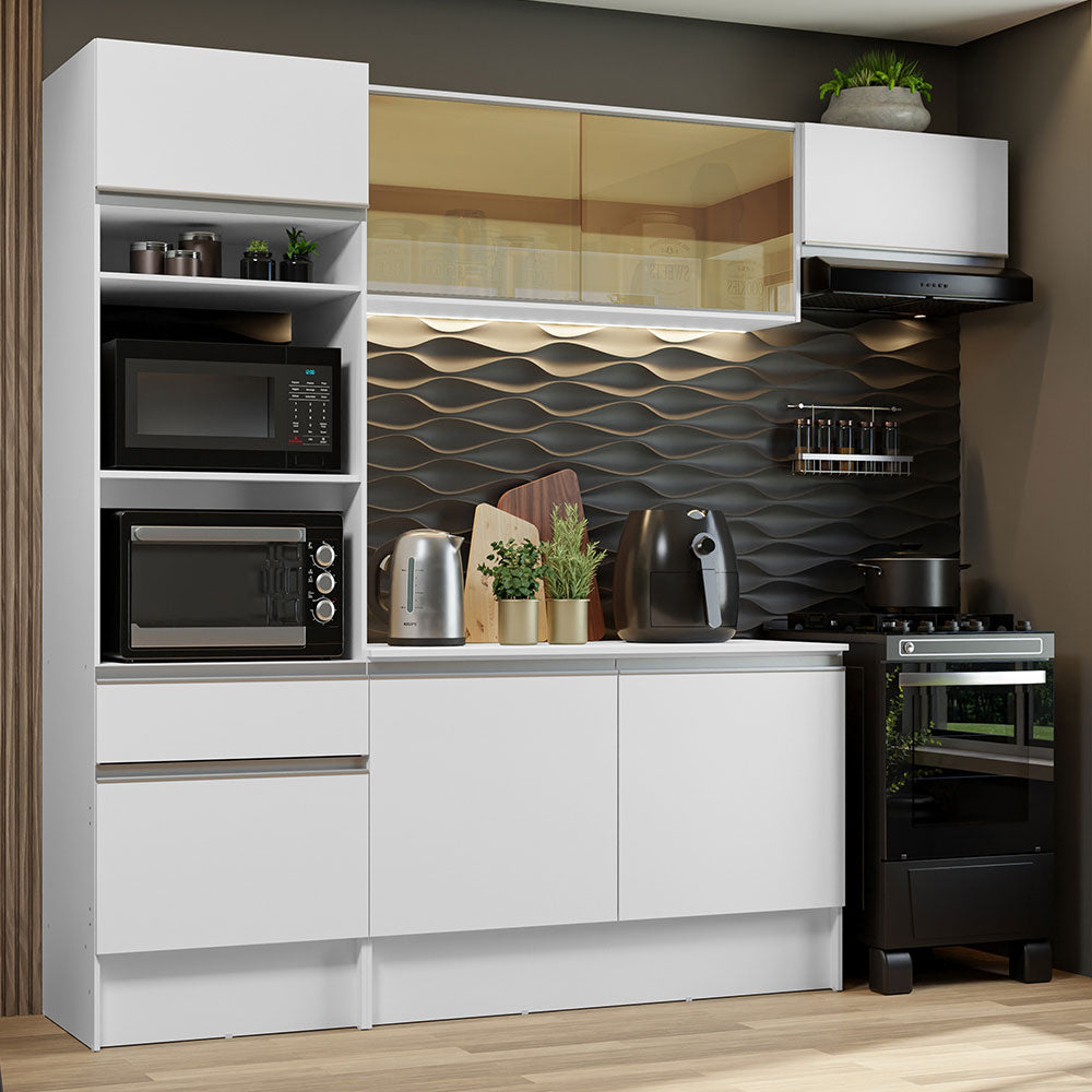 Combo completo de Cocina 240cm Blanco Diamante Madesa 02
