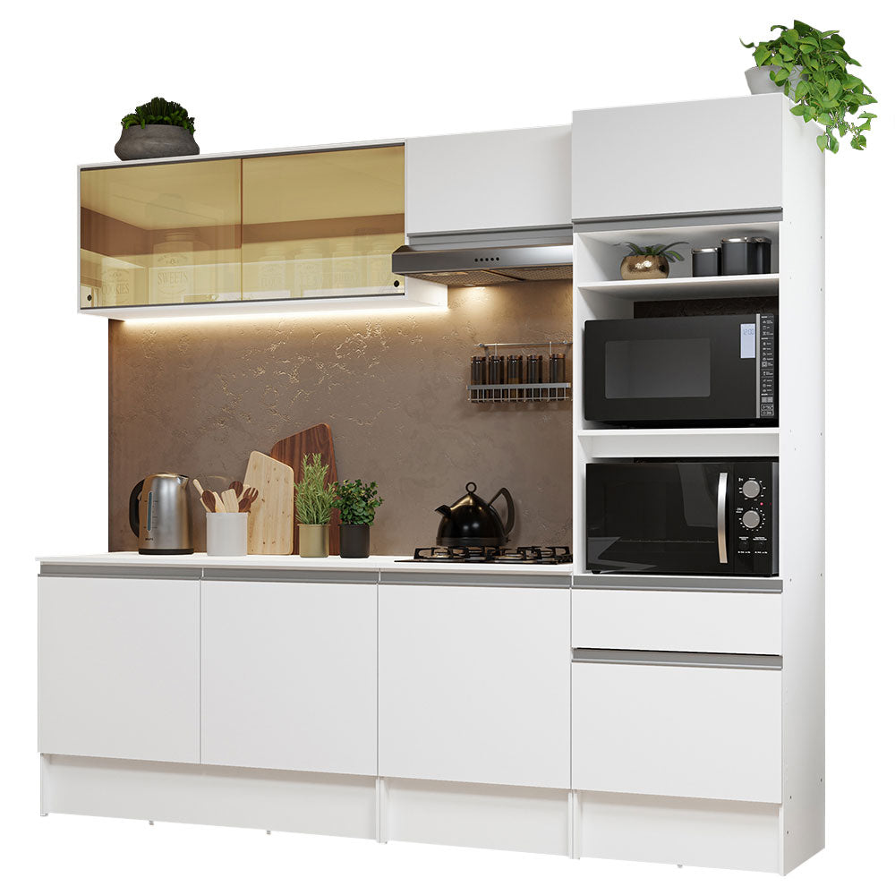Combo completo de Cocina 240cm Blanco Diamante 06
