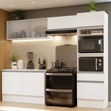 Combo completo de Cocina, 260cm, Blanco Topazio 01