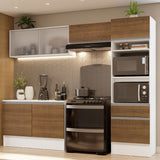 Combo completo de Cocina 260cm Blanco/Marrón Topazio 01