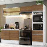 Combo completo de Cocina 260cm Blanco/Marrón Diamante Madesa 02
