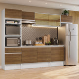 Combo completo de Cocina 300cm Blanco/Marrón Diamante Madesa 02