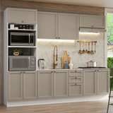 Combo completo de Cocina 270 cm Blanco/Crema Vik Madesa 01