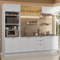 Combo completo de Cocina 270 cm 10 Puertas 3 Cajones Sin Mesada Blanco Vik Madesa 02