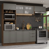 Combo de Cocina 270 cm Vik Marrón/Gris 03