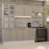 Combo completo de Cocina 270 cm Blanco/Crema Vik Madesa 05