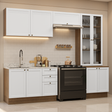 Combo completo de Cocina 270 cm Marrón/Blanco Vik Madesa 06
