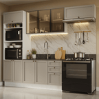 Combo completo de Cocina 270 cm Blanco/Crema Vik Madesa