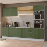 Combo de Cocina 310 cm Vik Blanco/Verde 01