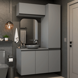 Vanitory, 120 cm, 5 puertas, Gris Nice 02