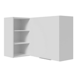 Alacena esquinera para dormitorio 1 Puerta y 3 Nichos Blanco Neo