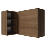 Alacena Esquinera para Dormitorio 1 Puerta y 3 Nichos Marrón Neo Madesa