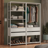 Placard Ropero Modulado 4 Cajones 140 cm Blanco Valencia Madesa