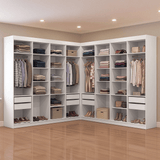 Placard Closet Esquinero 522 cm 8 Cajones Blanco Venus Madesa