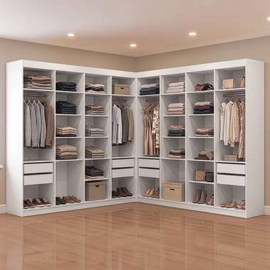 Placard Abierto 522 cm 8 Cajones Blanco Venus Madesa