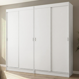 Conjunto 2 Placares 4 Puertas Corredizas Blanco Tokio Madesa